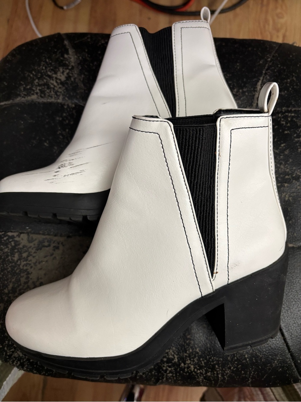 Parker & Sky Chelsea boots. Lug sole
